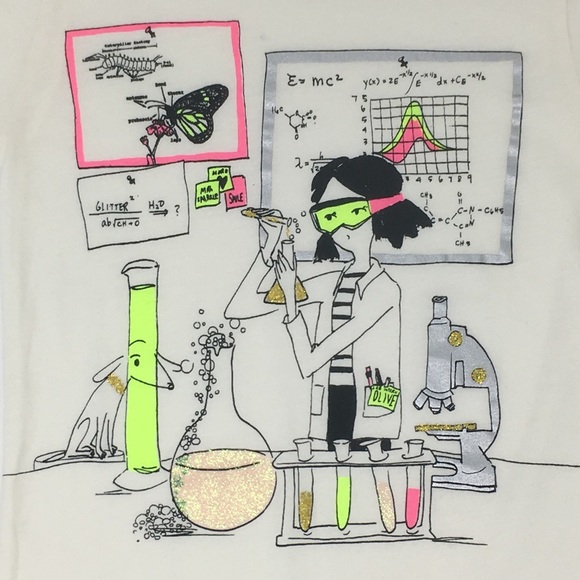 J Crew Girl Science Lab Keepsake T-Shirt Tee STEM - Picture 3 of 8